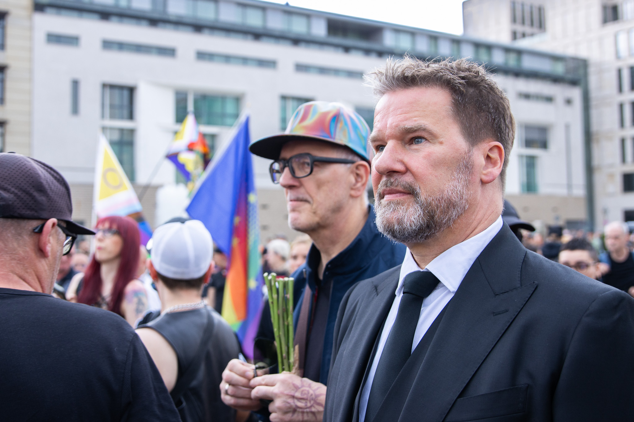Dirk Stettner bei der Gedenkveranstaltung am Brandenburger Tor